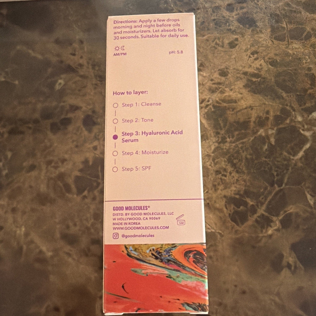 Set of 5 Good Molecules Hyaluronic Acid Serum 2.53 Fl Oz Deep Hydration