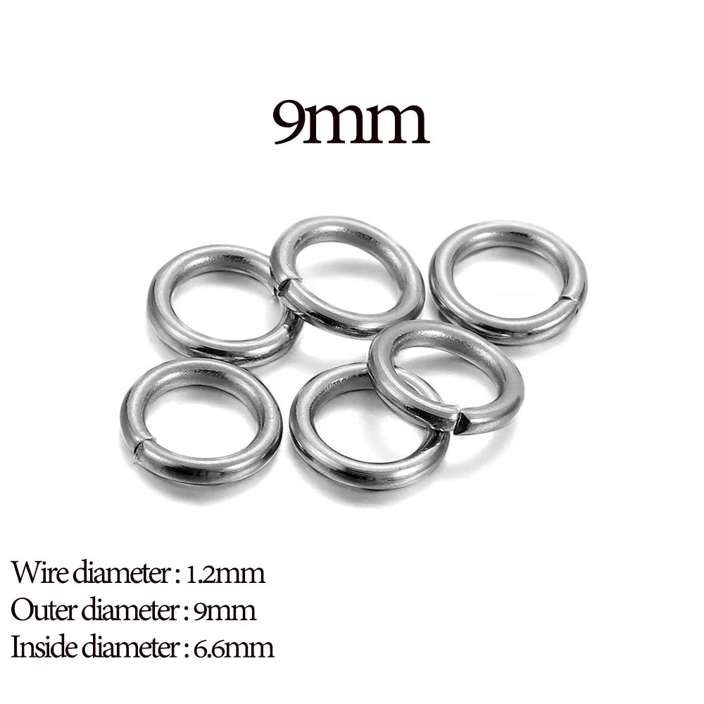 200Pcs Stainless Steel Open Jump Rings for Jewelry Making Supplies DIY Double Loops Split Rings Connectors For Jewelry Findings