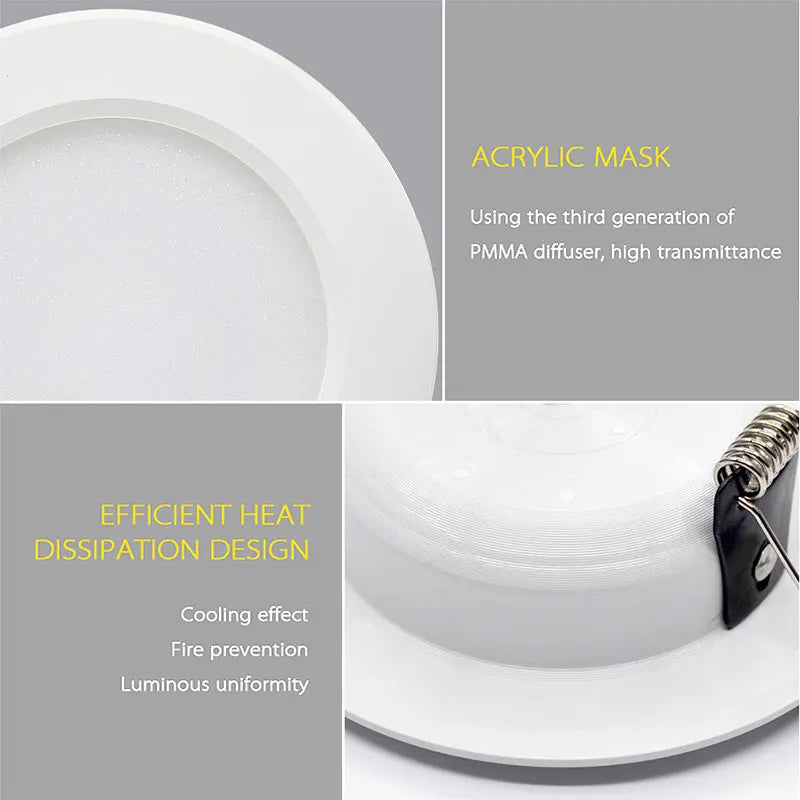 DC12V LED Spot Downlights Waterproof IP65 Lamp Ceiling Recessed 5W 7W 9W Safety Voltage for Bathroom White Color Spotlight