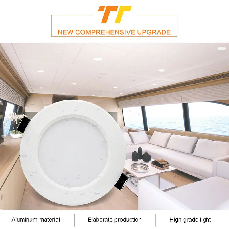 DC12V LED Spot Downlights Waterproof IP65 Lamp Ceiling Recessed 5W 7W 9W Safety Voltage for Bathroom White Color Spotlight