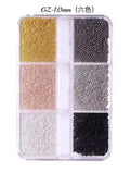 6 Grids 3D Caviar Metal Beads Charms Christmas Nail Decore Accesorios Supplies for Professionals Nail Equipment Manicure NEW HOT