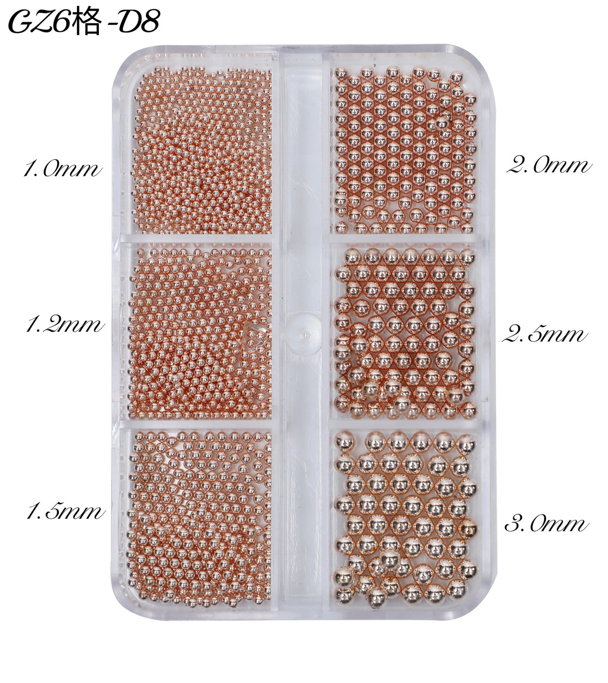 6 Grids 3D Caviar Metal Beads Charms Christmas Nail Decore Accesorios Supplies for Professionals Nail Equipment Manicure NEW HOT