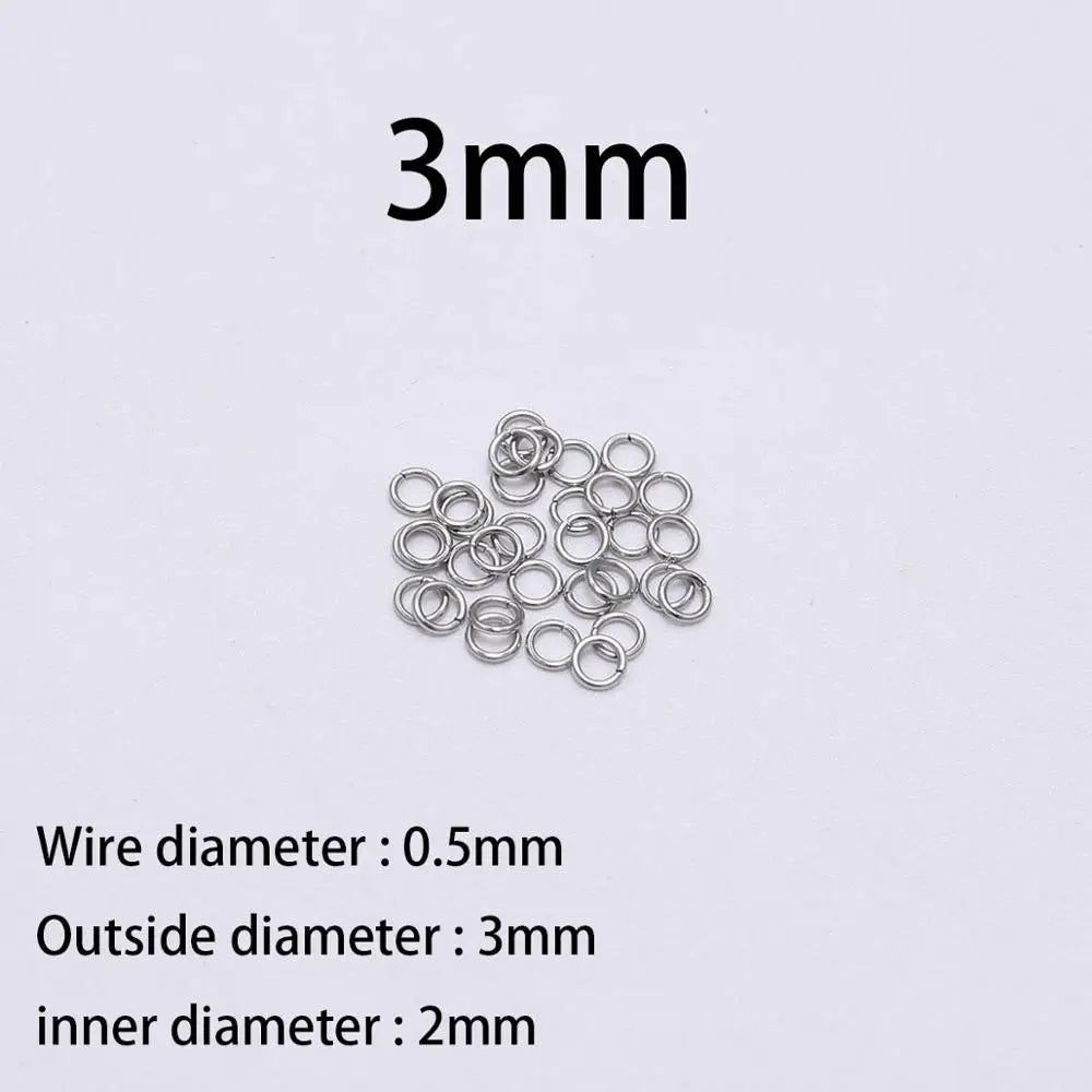 200Pcs Stainless Steel Open Jump Rings for Jewelry Making Supplies DIY Double Loops Split Rings Connectors For Jewelry Findings