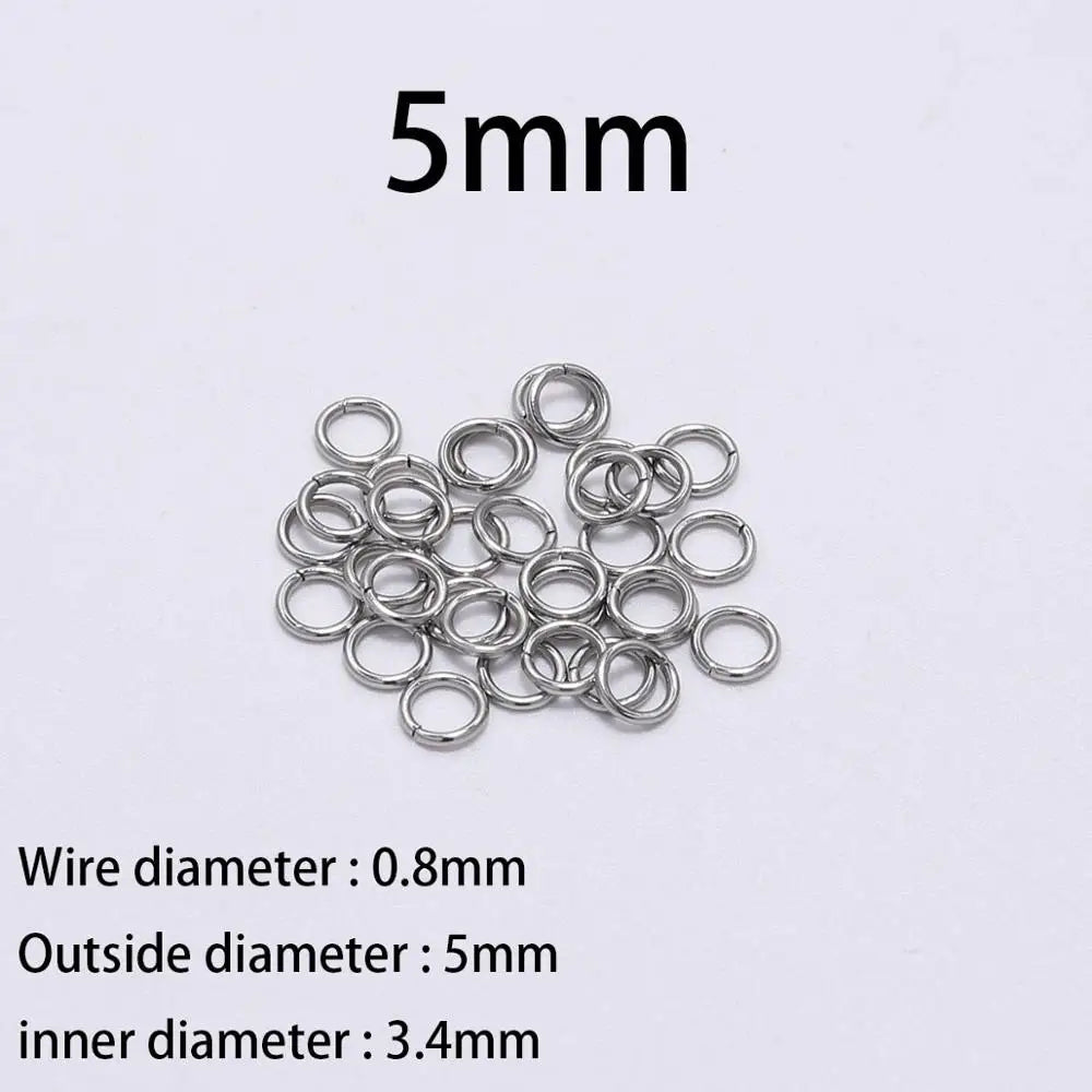 200Pcs Stainless Steel Open Jump Rings for Jewelry Making Supplies DIY Double Loops Split Rings Connectors For Jewelry Findings