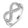 Huitan Trendy Infinity Rings Fashion Simple Accessories Lucky Upside-Down Letter Eight Shaped Women Middle Finger Rings 2019