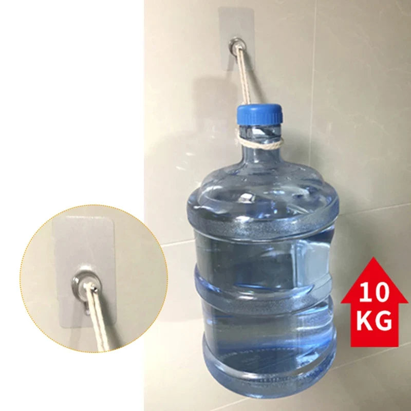 10Pcs Shelf Adhesive Wall Hooks Clear Closet Cabinet Shelf Pegs Wall Hangers Kitchen Bathroom Screw Hook Hanger