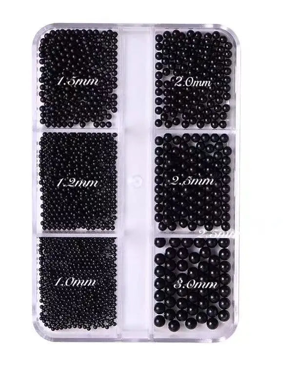 6 Grids 3D Caviar Metal Beads Charms Christmas Nail Decore Accesorios Supplies for Professionals Nail Equipment Manicure NEW HOT