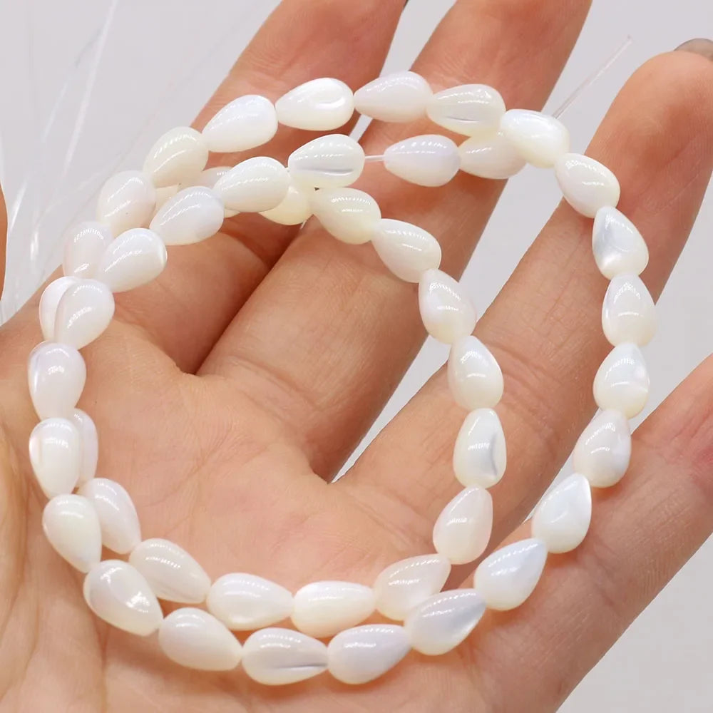 Natural Freshwater Shell Beads White Different Shape Loose Bead For Jewelry Making DIY Bracelet Necklace Earring Accessories