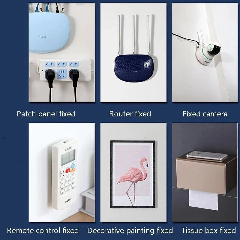 10PCS Cable Organizer Clips Double-Sided Adhesive Wall Hooks Hanger Strong Transparent Suction Cup Wall Holder For Kitchen