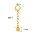 Right Grand ASTM F136 Titanium Tiny Ball Dangle Chain Charm for Helix Earlobe Hoop Cartilage Tragus Piercing Jewelry