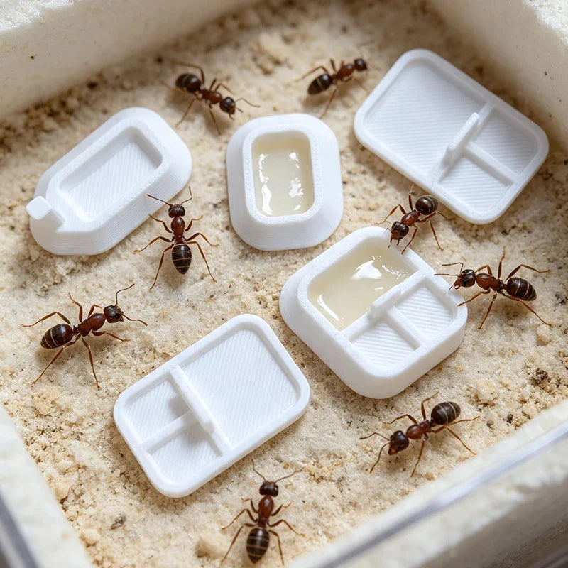 Ant Farm 3D Printing Feeding Basin Ant Water Bowl Ant Feeding Container Tool Ant House Food Feeder Ant Nest Accessories