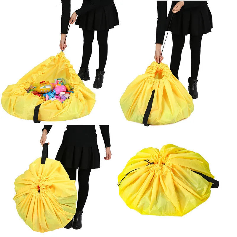 1pc Multifunction Portable Kids Toy Storage Bag Building Blocks Play Mat