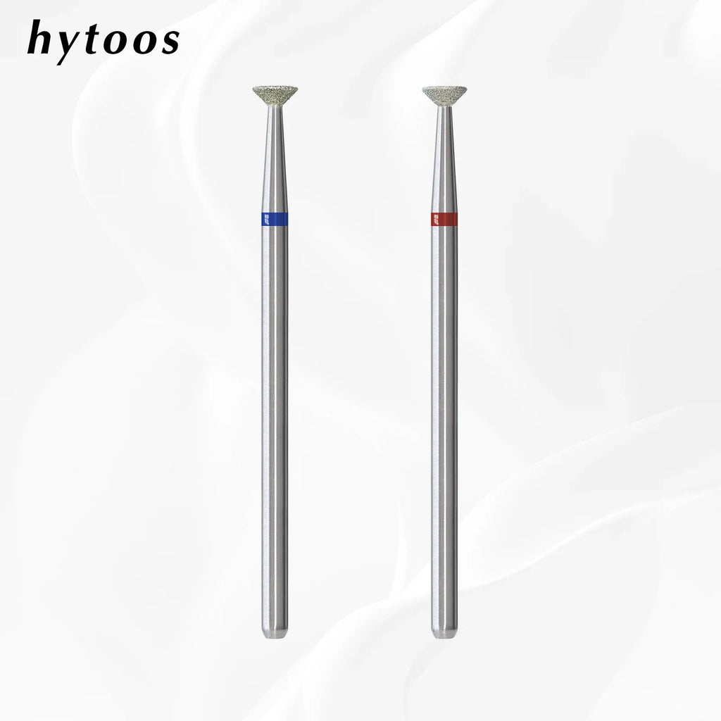 HYTOOS 4mm Inverted Cone Diamond Drill Bit - Russian Cuticle & Dead Skin Remover Pro Safe Nail Cleaner Tool for Manicure