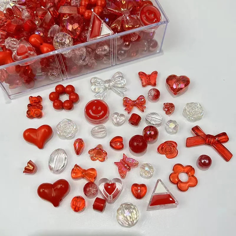 20pcs Acrylic Cute Spacer Loose Beads Set For DIY Bracelet Necklace Lanyard Strap Jewelry Making Supplies Accessories Material