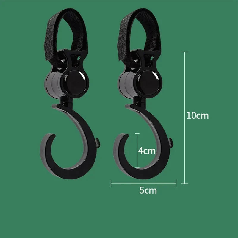 2PCS Universal Baby Stroller Pram Hooks, Multi-Purpose Shopping Prop Hanger Stroller Accessories