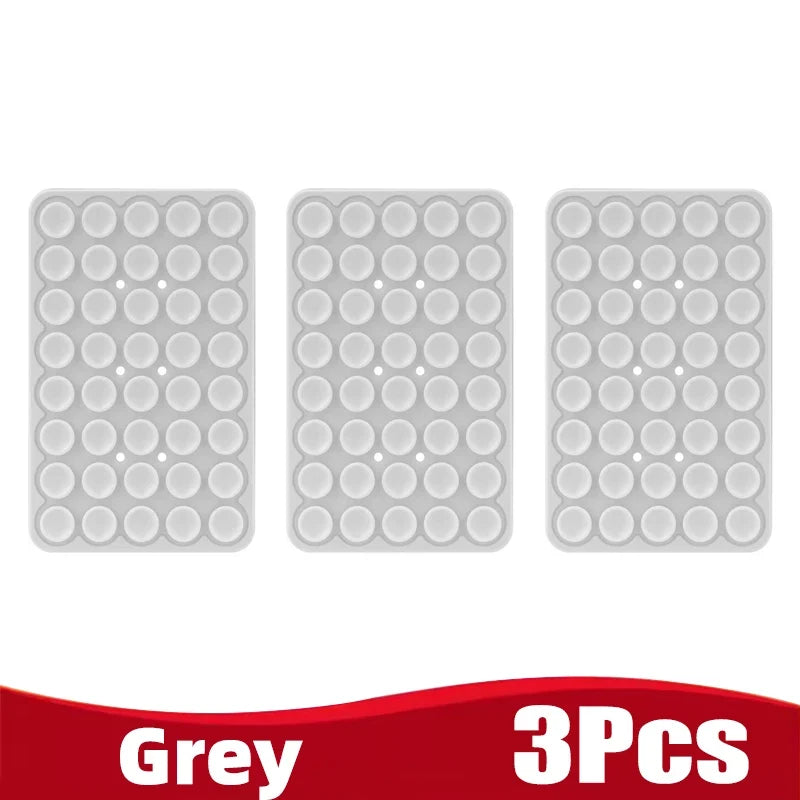 Silicone Suction Cup Phone Holde Multifunctional Fixed Anti-slip Mobile Fixture Double Sided Detachable Phone Rubber Sucker Pad