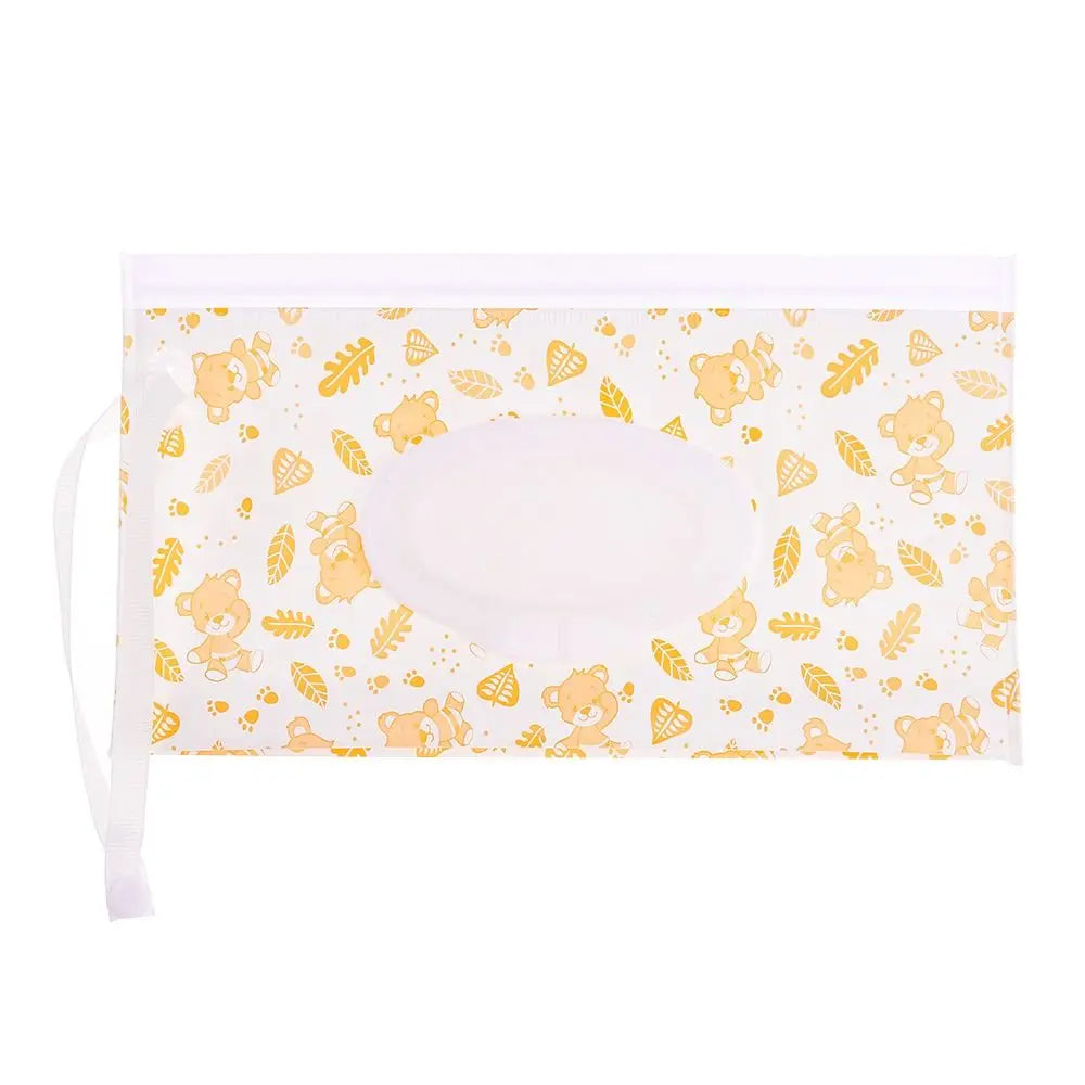 New Baby Wet Wipe Pouch Flip Cover Wipes Holder Case Reusable Tissue Box Refillable Carrying Case Portable Stroller Accessories