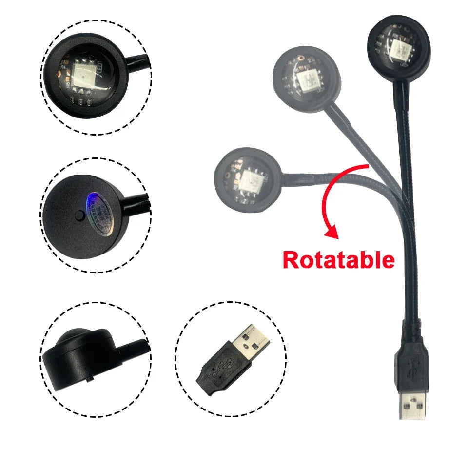USB Sunset Lamp LED Night Light Projector Rainbow Photography Wall Atmosphere Lights Bedroom Decoration Home Room Decor Gifts