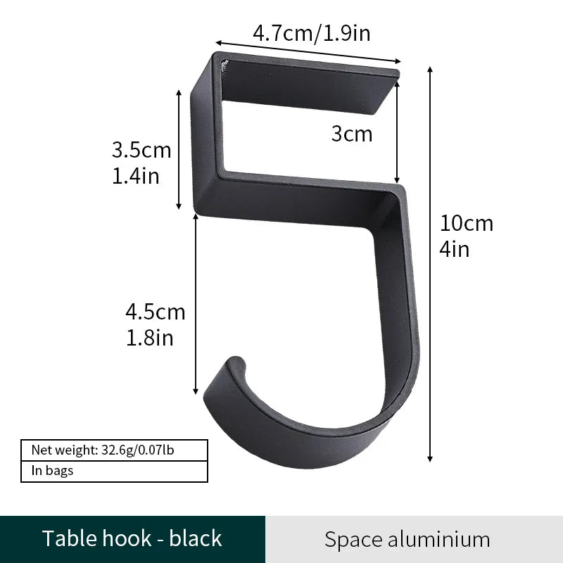 Portable Hanging Bag Hook Student Desk Side Hanging bag Artifact Removable mobile Handbag Holders Multi-functional Table Hook