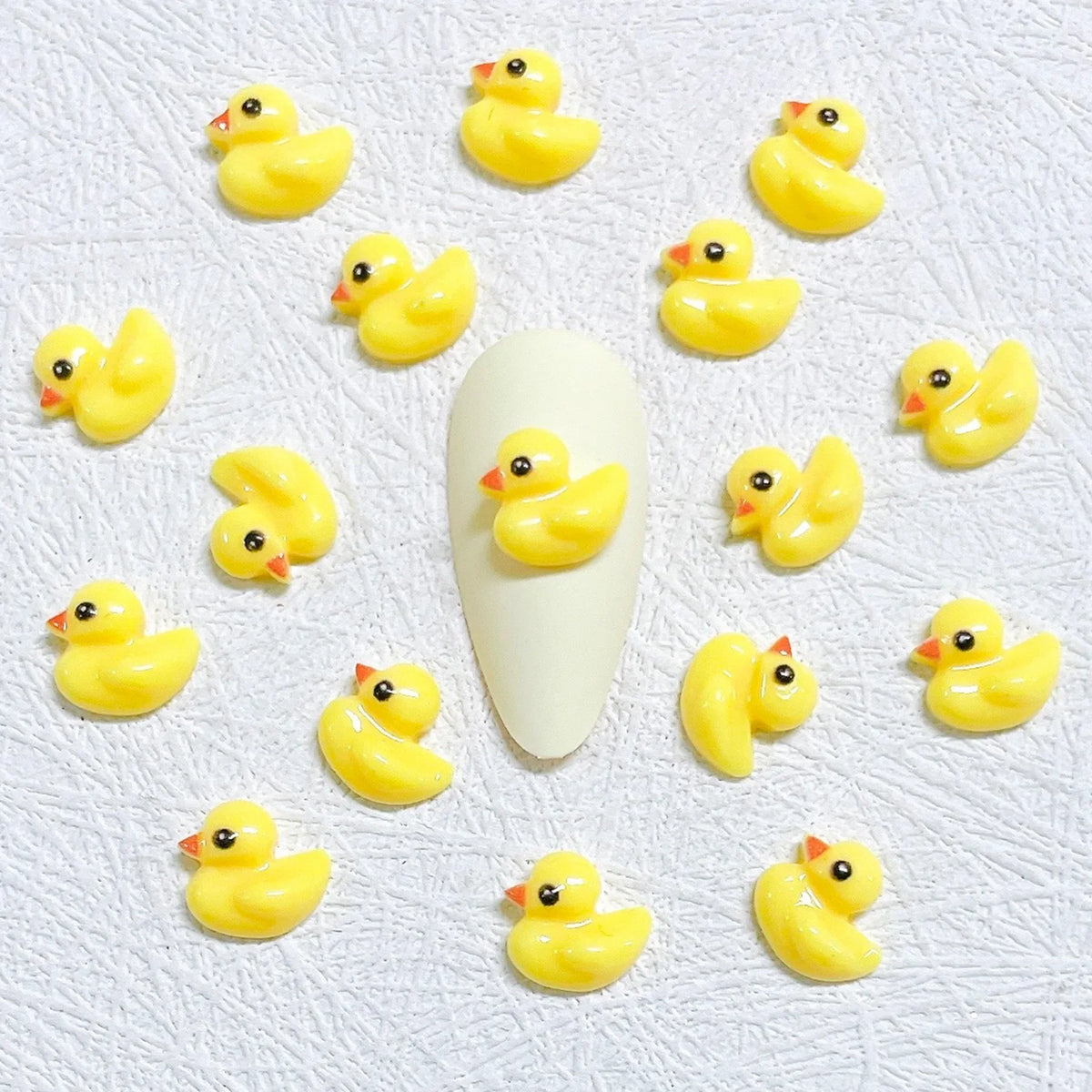 20pcs New Nail Art Cartoon Accessories Little Yellow Duck Resin Cute Nail Charms Decorations Supplies DIY 3D Cute Nail Art Parts