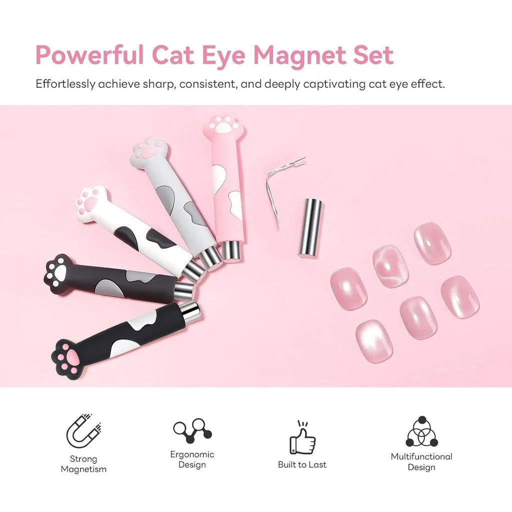 Professional Cat Paw Shaped Strong Magnet Nail Art Tools DIY Varnish Application 3D Cat's Eye Effect for Manicure