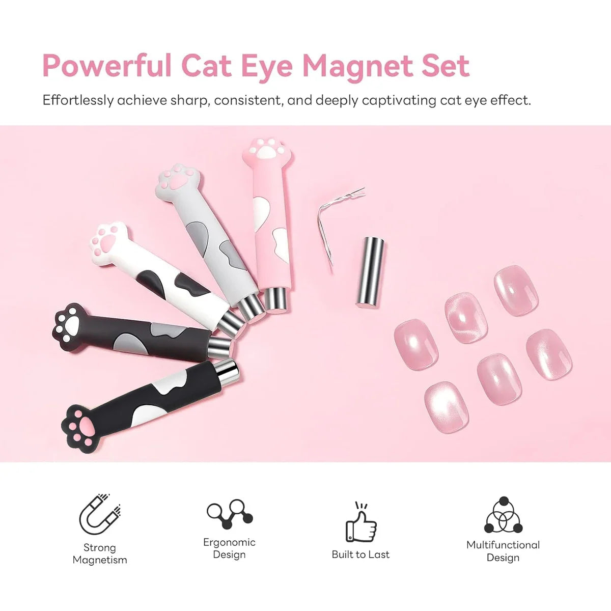 Professional Cat Paw Shaped Strong Magnet Nail Art Tools DIY Varnish Application 3D Cat's Eye Effect for Manicure