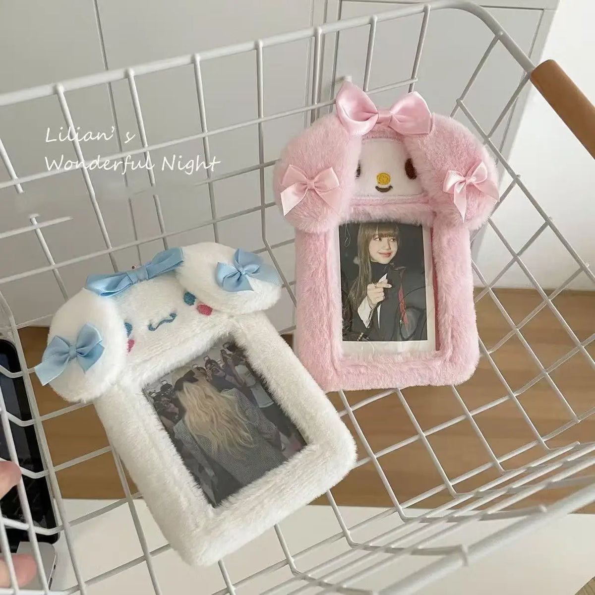 Japanese Style Sanrio Plush Card Holder, Cute Cartoon Campus Card Case for Students Portable Card Protector