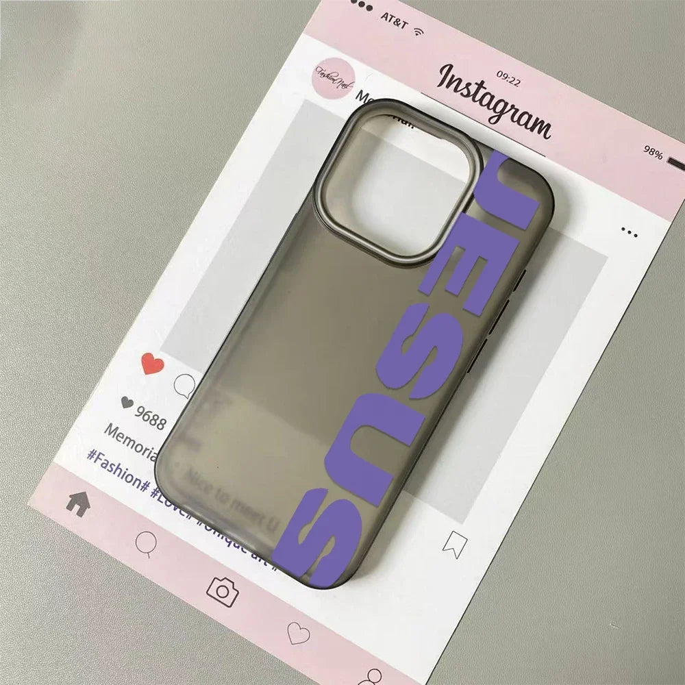 Multicolored English Letters  Phone Case For IPhone 17 Air 16  15 14 13 12 11 Pro Max Clear16 Plus Shockpro0f  Cover ﻿