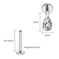 Right Grand ASTM F136 Titanium Teardrop CZ Cartilage Earring 16G Dainty Pear Forward Helix Stud Flatback Labret Piercing Jewelry