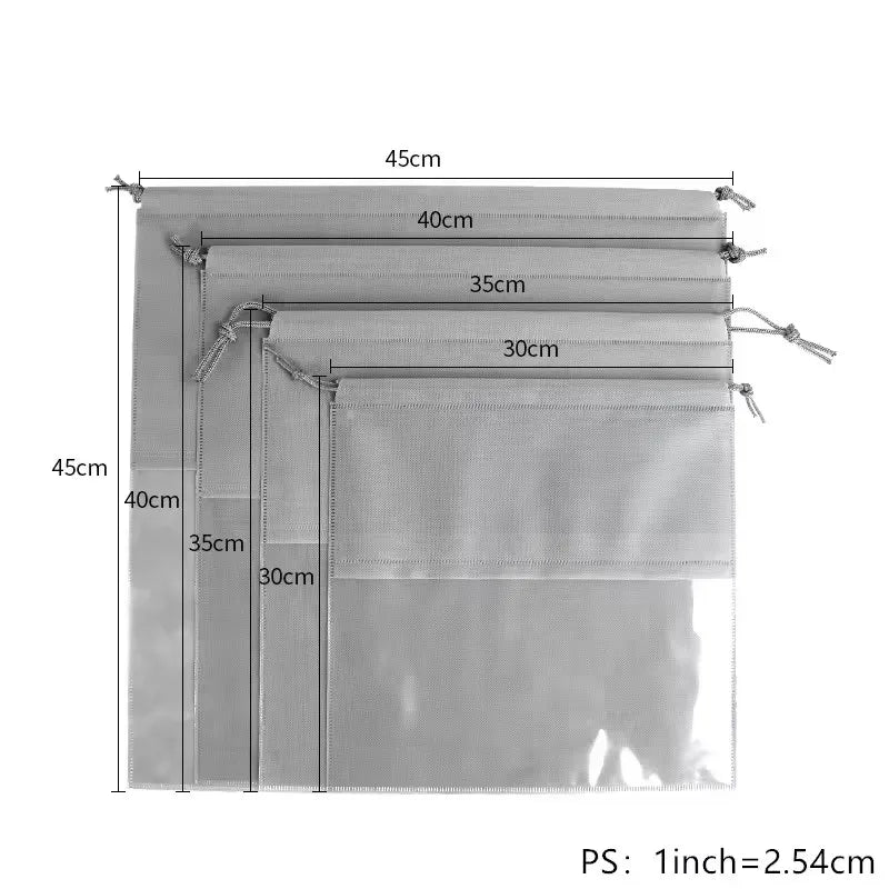 Dust Bag Handbag Moisture-proof Bundle Pocket Transparent Drawstring Storage Bag Dustproof Handbag Cover Bathroom