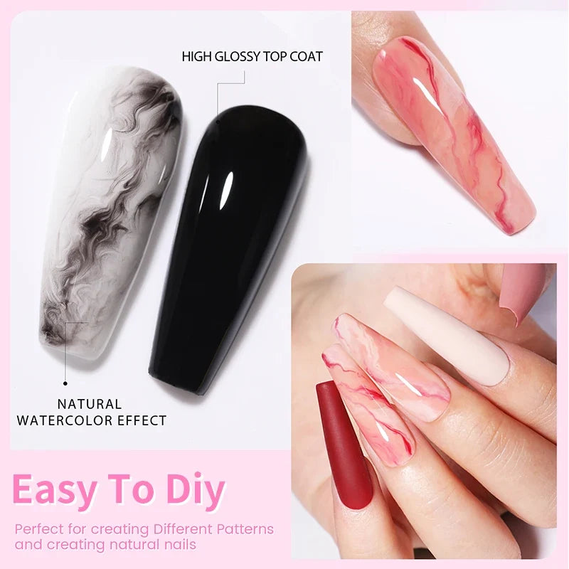 BORN PRETTY 15ml 6 IN 1 Nail Glue Gel for Acrylic Nails Soak off Base Gel Top Coat UV Extension Nail Gel False Nail Tips Gel