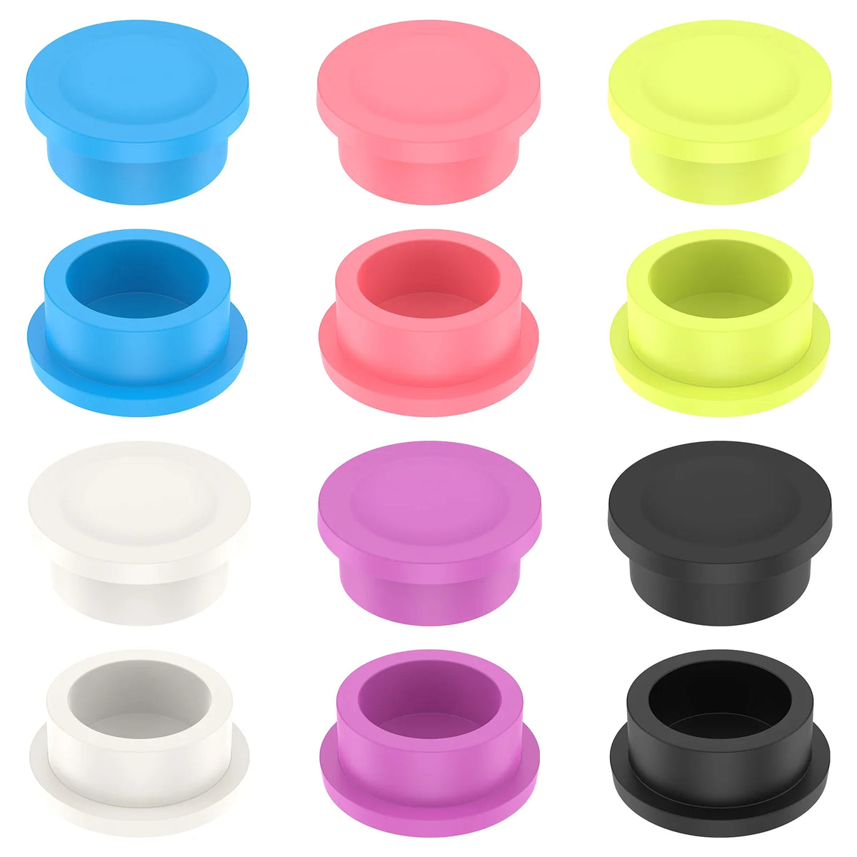 36Pcs Vial Cap 3ml Glass Vial Leak Proof Evaporation Proof Silicone Seal Cover for Lab Research Bottles Vials Opening Sealing