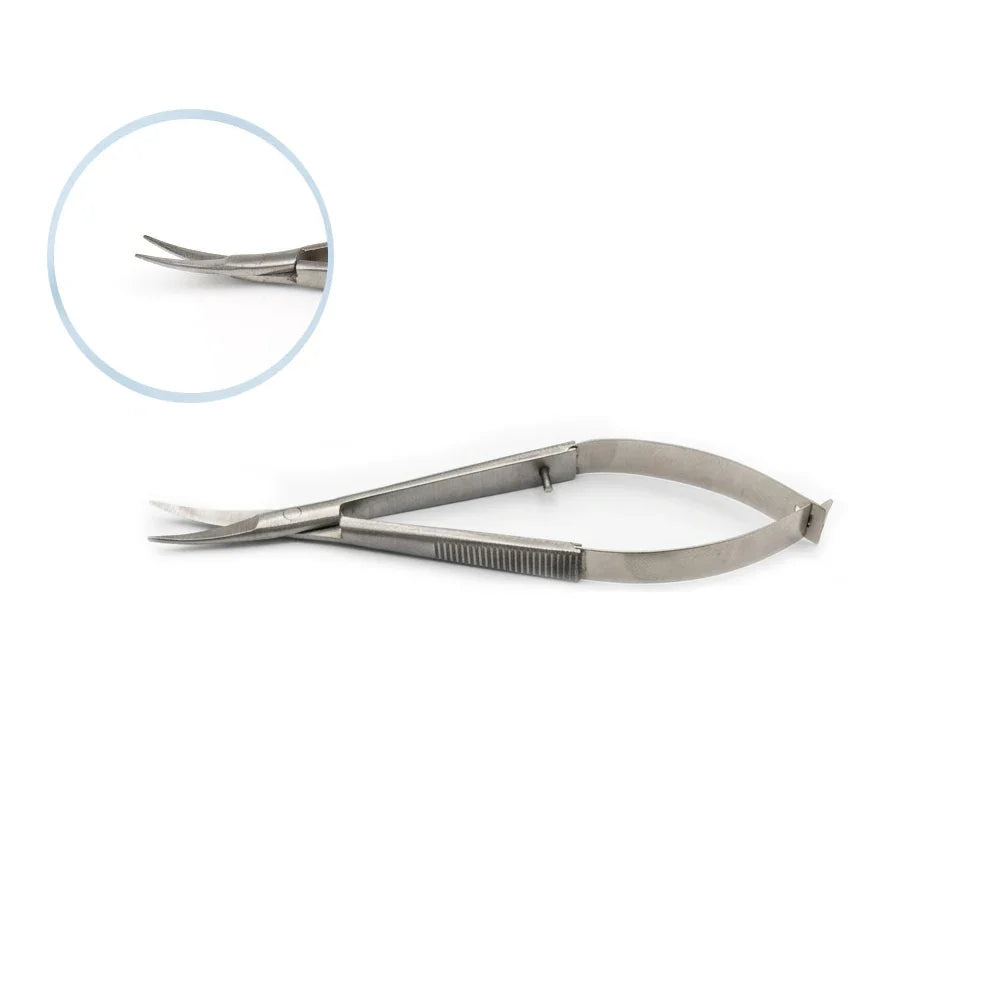 12cm Stainless Steel Spring Action Eyebrow Scissors Precision Facial Hair Trimmer Nipper Ergonomic Makeup Grooming Beauty Tools