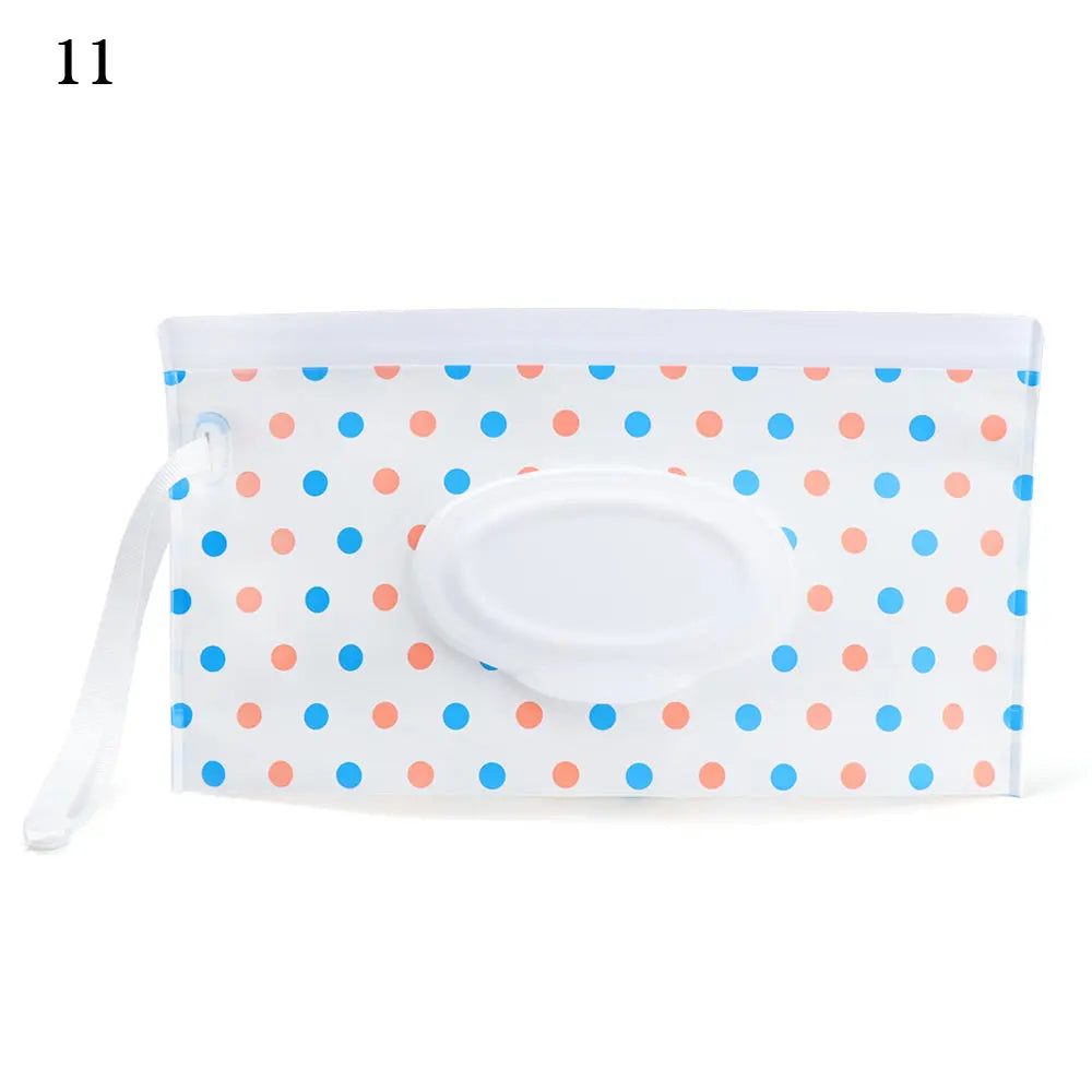 New Baby Wet Wipe Pouch Flip Cover Wipes Holder Case Reusable Tissue Box Refillable Carrying Case Portable Stroller Accessories