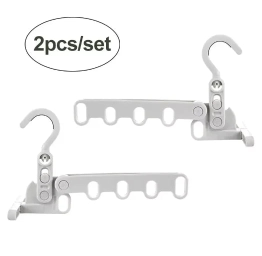 Portable Foldable 5-Hole Clothes Hanger, Outdoor Travel Drying Rack for Hotel Camping Hiking
