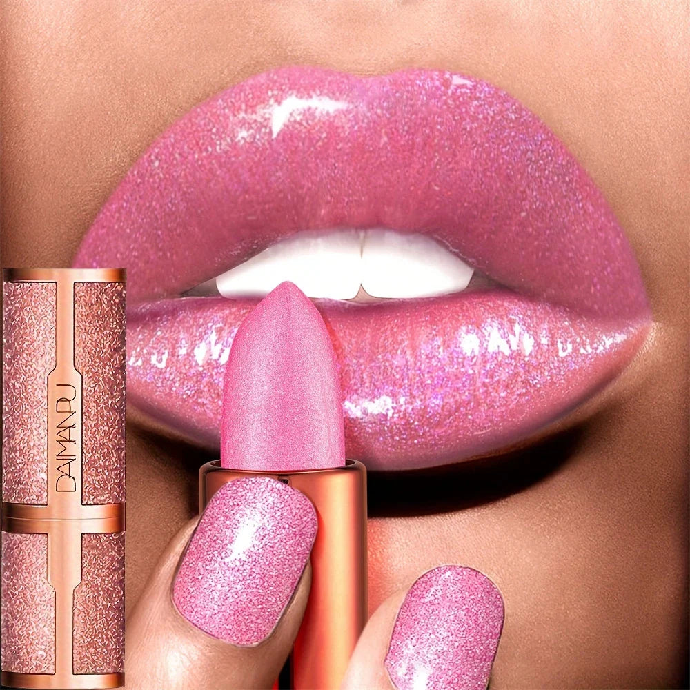 Rose Smoke Powder, Bright Starry Sky, Glossy Velvet Texture, Durable, Make Your Lips Shiny, Waterproof, Anti-fouling.lipstick