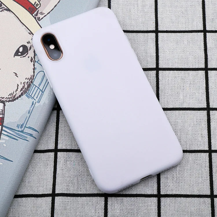 Silicone Candy Color Case for iPhone 11  8 Plus 7 6 6S plus Soft Cover candy Phone Cases for iPhone 11 12 13 14 Pro XR X XS Max