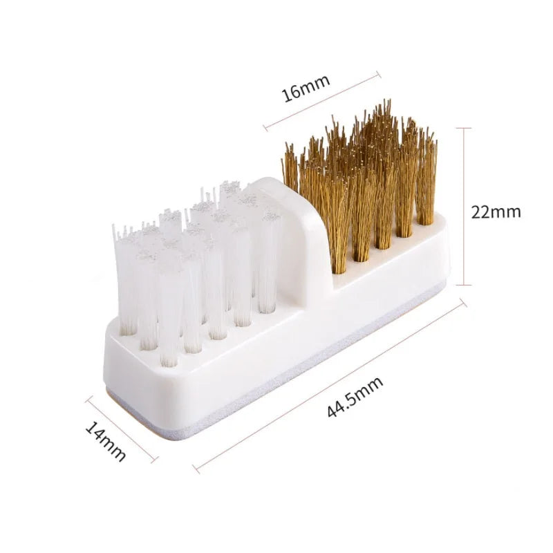 1pcs Electric Nail Grinding Head Cleaning Brush Portable Manicure Drills Bits Cleanser Dual Copper Wire Brush Clean Tools