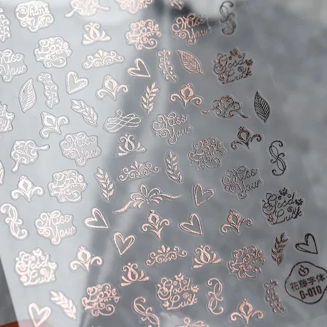Dark Girl Butterfly Moth 3D Adhesive Nail Art Stickers 5D Soft Embossed Reliefs Nail Decals Decorations Wholesale Dropshipping