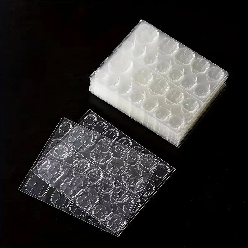 120/240Pcs Double-Sided Jelly Glue Press-On Nails High Viscosity Transparent Waterproof & Durable Matte Finish Fake Nails Glue