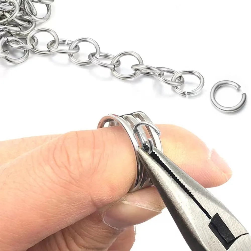 200Pcs Stainless Steel Open Jump Rings for Jewelry Making Supplies DIY Double Loops Split Rings Connectors For Jewelry Findings