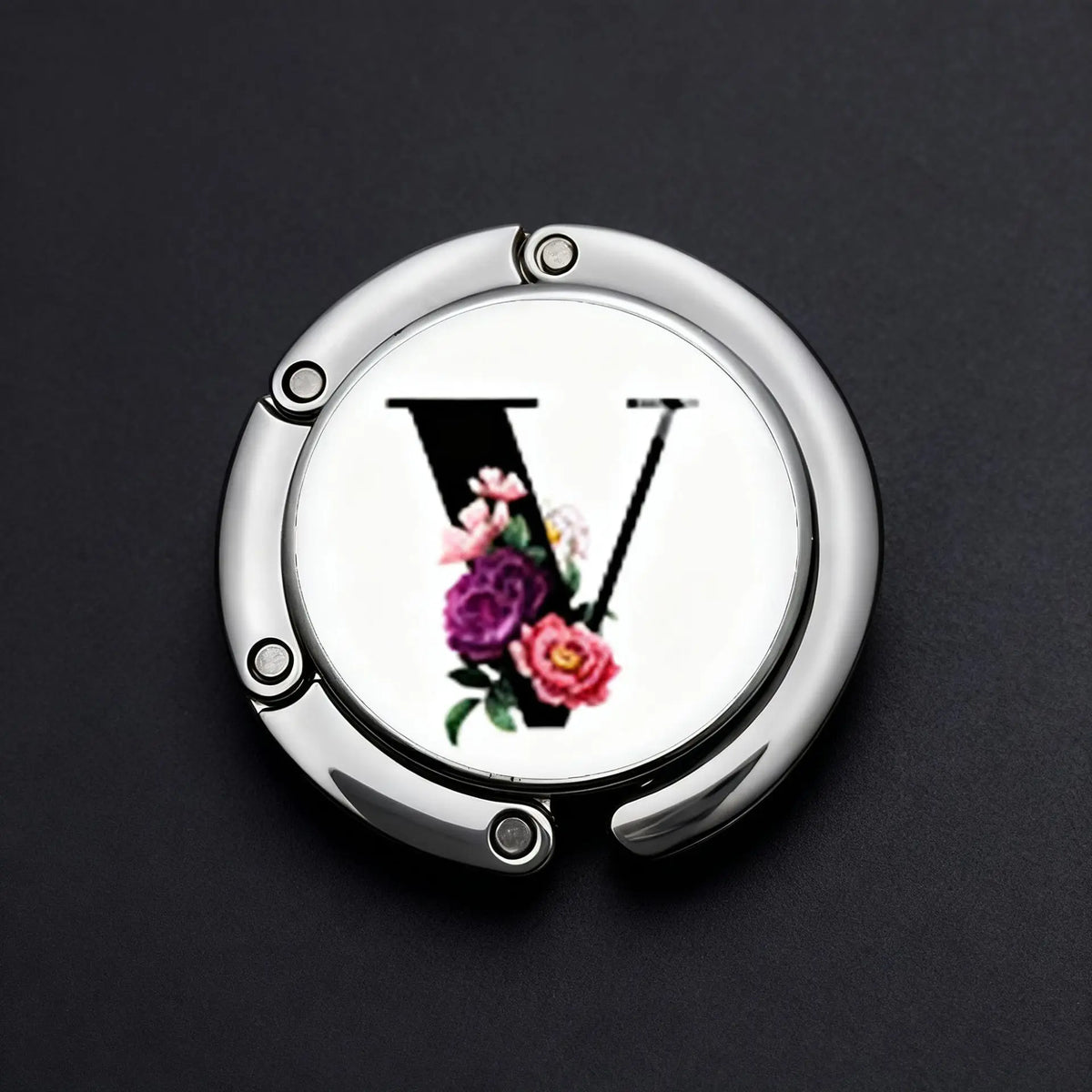 Foldable Bag Hanger Hook Purse Hook Handbag Hanger Table Hook Holder With Personalized Letter A-Z, Portable Table Hook For Women