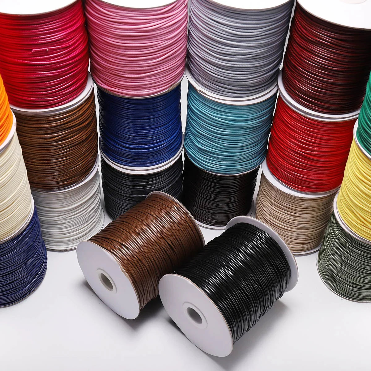 0.5/1/1.5/2/3MM LineWaxed Cord Cotton Thread String Strap Necklace Rope Bead Bracelet for DIY Jewelry Making Supplies