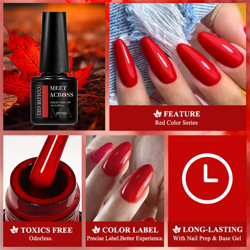 12pcs Gel Nail Polish Set HEMA TPO FREE Summer Colorful Long-Lasting Semi Permanent Soak Off UV Gel Varnish Nail Supplies DIY
