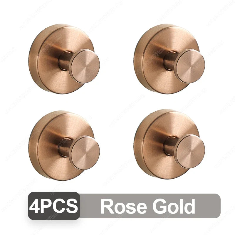 Suction Cup Hook Stainless Steel Punch-free Hooks Waterproof Wall Mount Strong Adsorption Hooks Reusable Kitchen Bathroom Hook