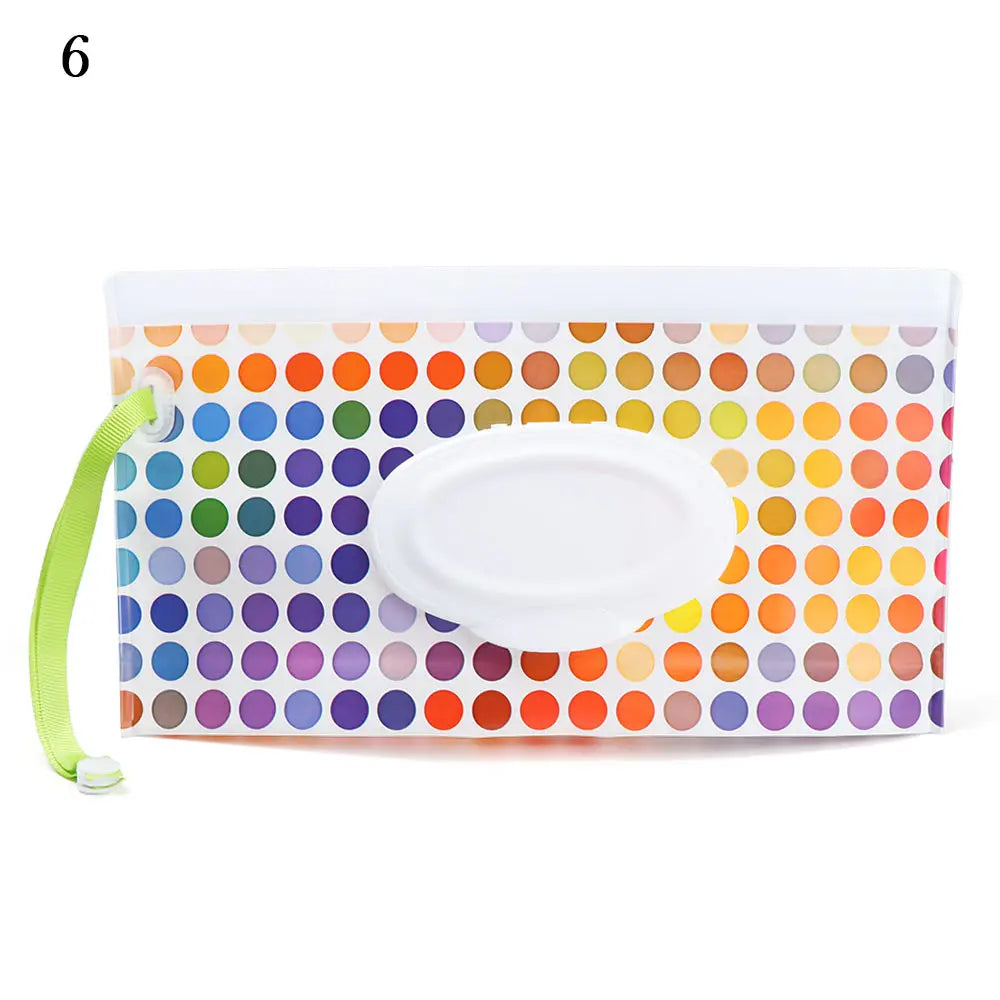 New Baby Wet Wipe Pouch Flip Cover Wipes Holder Case Reusable Tissue Box Refillable Carrying Case Portable Stroller Accessories