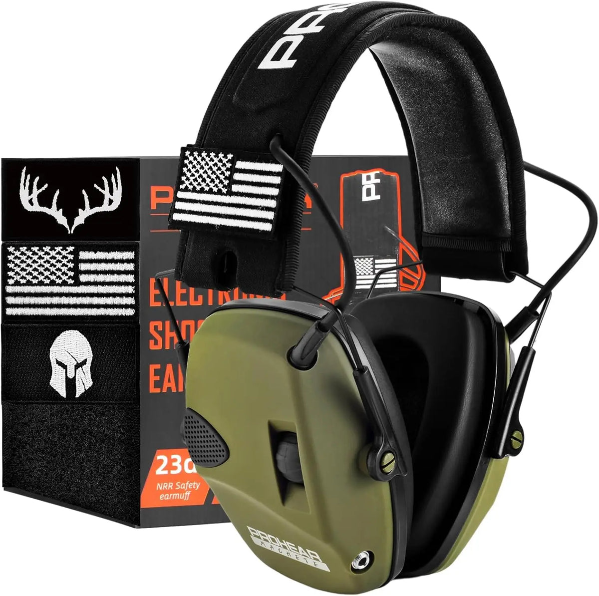 ZOHAN Electronic Shooting Earmuffs Active Noise Cancelling Ear Protectors Hearing Protection Gear NRR 23dB for Range Hunting