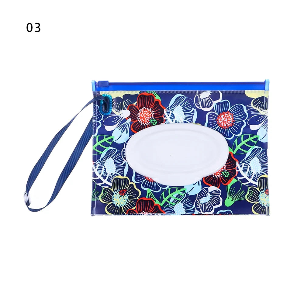 New Baby Wet Wipe Pouch Flip Cover Wipes Holder Case Reusable Tissue Box Refillable Carrying Case Portable Stroller Accessories