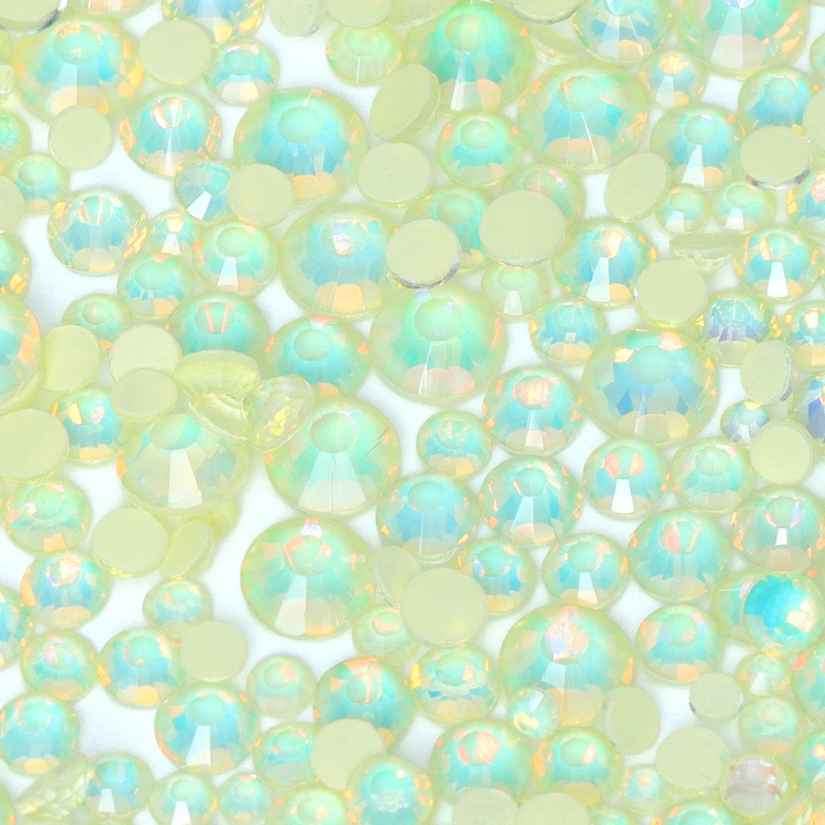1440Pcs Mix Size Mocha Opal Series Glass Rhinestone Flatback Glitter Stones Glue On Rhinestone for DIY Nail Art Decoration