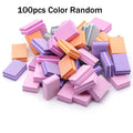 50/100pcs Mini Nails Sponge File Buffer Block Double Color Buffing Sanding File Pedicure Manicure Tool Gel Suplies Accessories